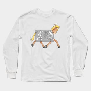 Horse Xray Cartoon Long Sleeve T-Shirt